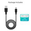 Mcbazel 2 Pack Controller Charger Cable for PS3, Mini USB Data Charging Cable for PS3/PS3 Slim Dualshock3 Controller/Cameras, 1 Meter