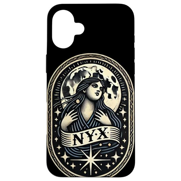 iPhone 16 Plus NYX Goddess Illustration Night Goddess Full Moon Smartphone Case