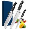Professional Kitchen Knives, 3PC Chef Knife Set Sharp Knives for Kitchen High...