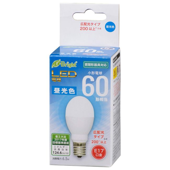 LED Light Bulb, Small E17, 60 Shape, Daylight_LDA7D-G-E17 AS20 06-3634 Ohm Electric