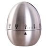 Ranvi Kitchen Timer, Egg-Shaped Stainless Steel Mechanical Rotating Timer, 60 Minutes Cooking
