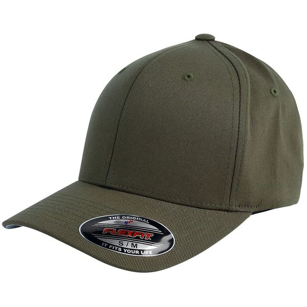 Flexfit Unisex 6277-Flexfit Wooly Combed Flexfit Wooly Combed, olive, S/M