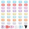 Alledomain 40 PCs 5 Ml Empty Clear Plastic Cosmetic Containers Diamond Shape with 3 PCs Mini Spatula