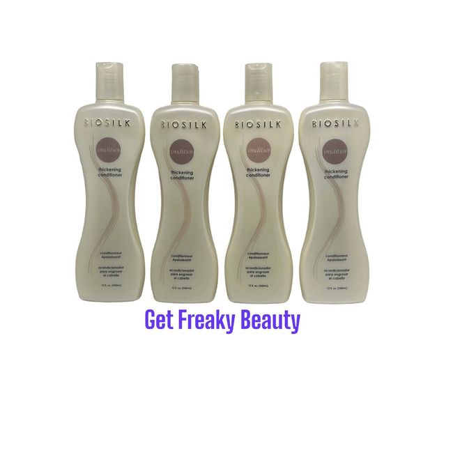 4 PACK. Farouk Biosilk Thickening Conditioner. 12 oz. 350ml. NEW. FREE SHIPPING.