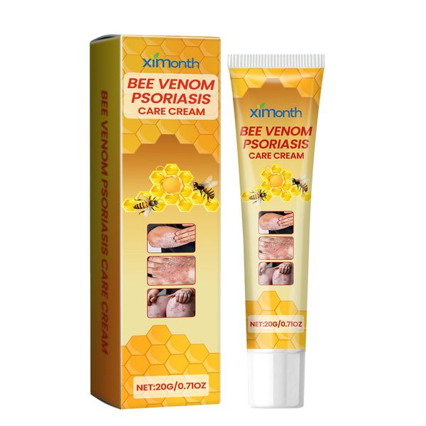 Bee Venom Psoriasis Cream for Psoriasis, Bees Venom Cream for Psoriasis Treatment, New Zealand Bee Venom with Herbal Extract for Psoriasis Treatment, Natrual, Itching Relief, Soothing 20g (1)