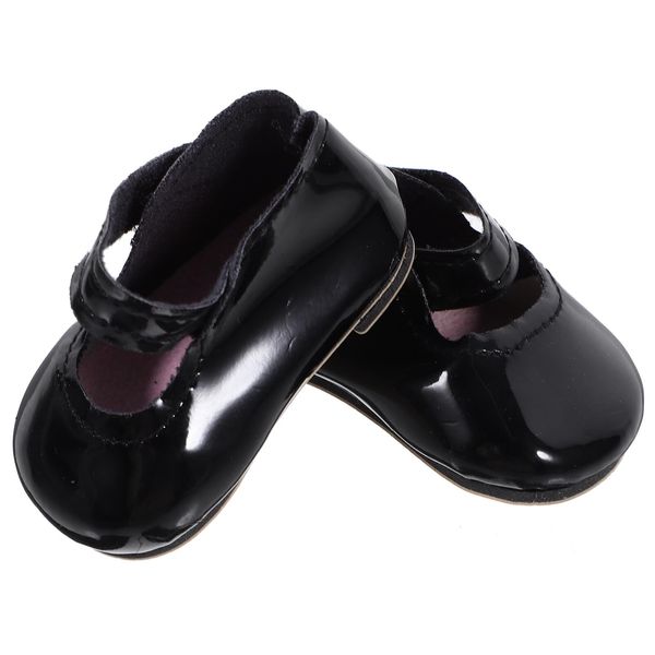 UPKOCH 1 Pair Dress Shoes for 18-inch Dolls Mini Leather Shoes Princess Accessories Dollhouse Doll Costume Black