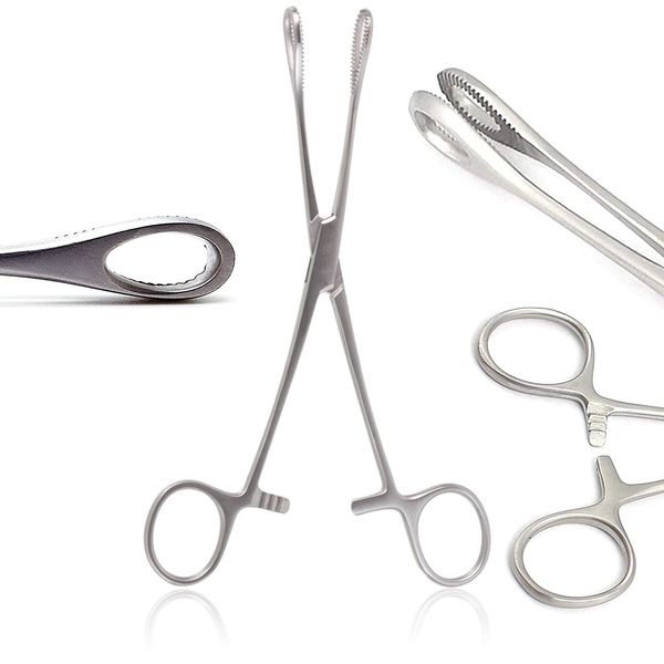 OdontoMed2011 New Body Piercing Forceps Kit Hemostat Sponge Clamp 6" ODM