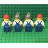 Lego 4 City Construction Worker Mini Figure With Hard hat,headlamp,tools Utensil