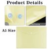 (𝟏𝟎 𝐏𝐜𝐬) 𝐀𝟓 Assorted Pastel Colour Document Wallets Plastic Carry Popper Folder