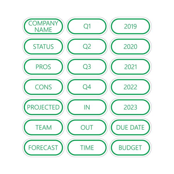 Corporate Presentation Title and Header Magnet Kit by DCM Solutions (Green, Rounded)