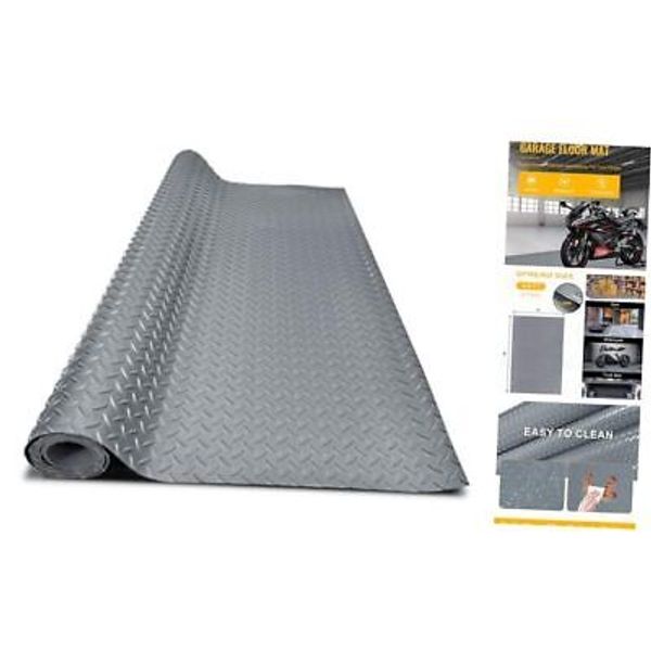 4 * 6 FT Garage Floor Mat, 2.8mm Thicked Flooring Roll Diamond Plate PVC