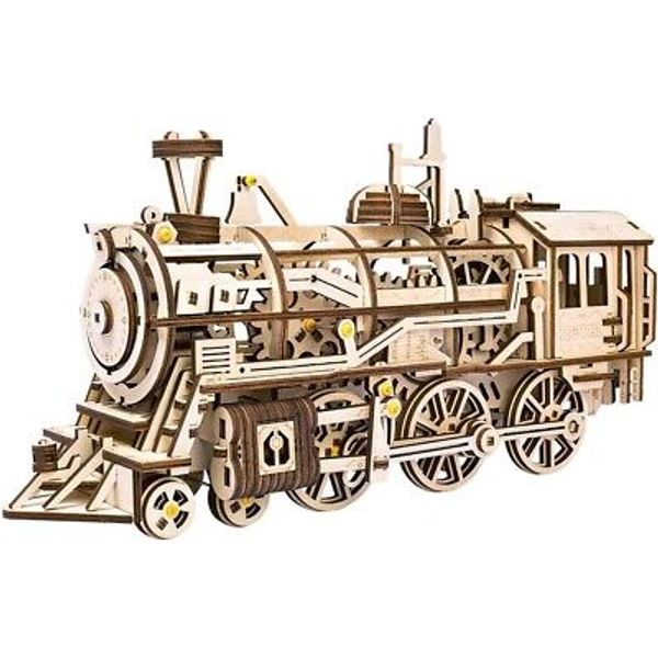 ROKR Locomotive Mechanical Wooden Gear 3D Puzzle Kit