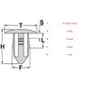 5 x door seal mounting clip