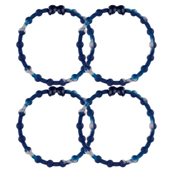 Marble Blue PRO Hair Ties: Easy Release Adjustable for Every Hair Type PACK OF 4