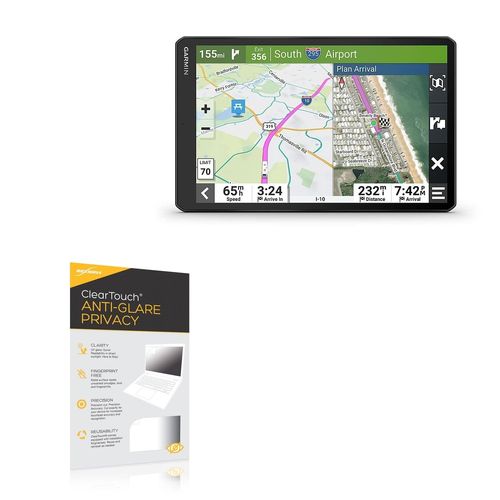 BoxWave Screen Protector Compatible with Garmin RV 1095 - ClearTouch Anti-Glare Privacy (2-Pack), Privacy Screen Protector Flexible Film Anti-Glare