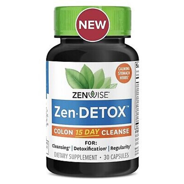 ~New~ Zenwise Health 15 Day Colon Cleanse Detox Constipation Relief 30 Count