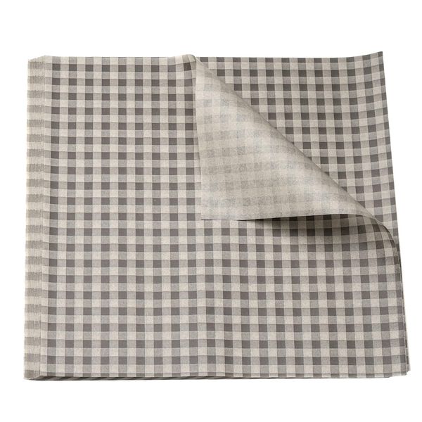 uxcell 100 Square Plaid Wax Paper Sheets 11.81" x 11.81" Oil Absorbent Dried Food Packaging Paper Paper Baking Paper Liner for Sandwich Picnic Basket Bread Hamburger Wrap Kitchen Brown