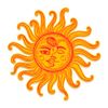 Sun Moon Celestial Orange - 12" Vinyl Sticker Waterproof Decal