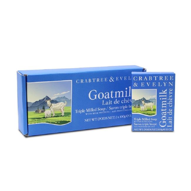 Crabtree & Evelyn Goatmilk Soap Set 3 X 100 Gram Bars