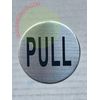 PUSH/PULL DOOR SIGN (Brush Silver Aluminum, SIZE 2.5, COME WITH DOUBLE SIDED TAPE, 1 SET)