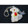 Miniblings Bride Teddy Key Ring Chain Bear Wedding Marriage Plush