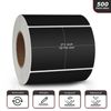 Meitaat Black Rectangle Stickers 76 x 50 MM Color Coding Rectangular Labels Vinyl Roll Self-Adhesive Waterproof Removable 500 PCS