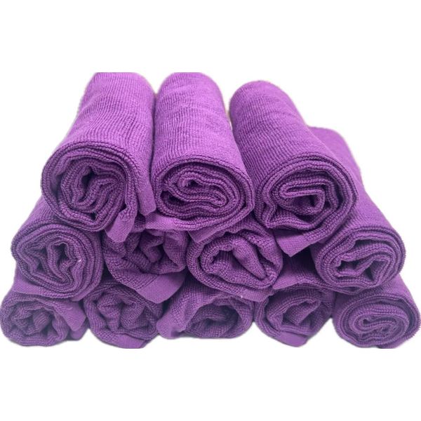 100% Cotton Towel for Nail/Hair Spa,Premium Quality 12 Pack,Purple