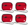 Vangoddy 4-Pack Red Protective Shock-Absorbing Neoprene Camera Carrying Case Pouch Compatible with Minolta Digital Camera
