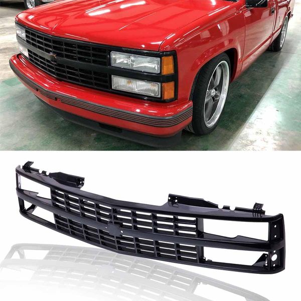 Front Grille Grill Black Fit For 1988 1989 1990 1991 1992 1993 Chevy C/K 1500 2500 3500 Pickup Truck GM1200228 88960431 Assembly