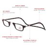 Clic Magnetic Reading Glasses, Computer Readers, Replaceable Lens, Adjustable Temples, Original, (S-M, Tortoise, 3.50 Magnification)