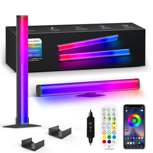 Daymeet Intelligente LED-Lichtleiste, TV-LED-Hintergrundbeleuchtung, USB-Gaming-Lichter, RGB-Farbwechsel mit Fernbedienung, Musiksynchronisation