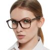 OCCI CHIARI Womens Blue Light Blocking Reading Glasses 3.5+ Square Screen Reader Stylish Computer Glasses Sturdy Spring Hinge (Grey Leopard, 350)