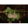 WINDALF Viking Jewellery Earrings Odin & Sleipnier 4.5 cm Bronze, Fabric jewellery bag