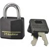 Master Lock 131T Covered Aluminum Padlocks, Black, 2 Pack, Keyed Alike