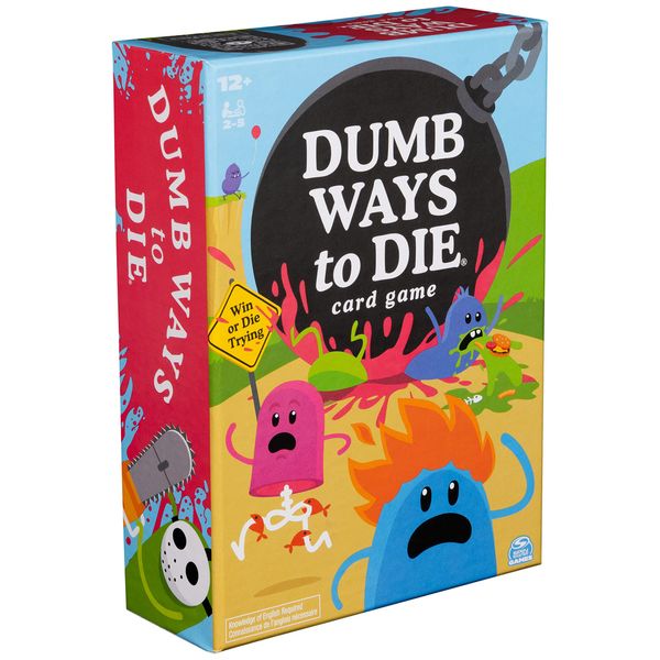 Spin Master Games, Dumb Ways to Die - The Viral Hit Card Game for College, Birthday & More, Family Games, Party Games, Fun Games, for Ages 12+