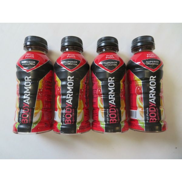 (4) BodyArmor SuperDrink Superior Hydration Fruit Punch 12 Oz Each