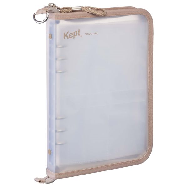 Raymay Fujii KP52SB Binder Kept Multi-Storage File, 6 Holes, A5, Sand Beige