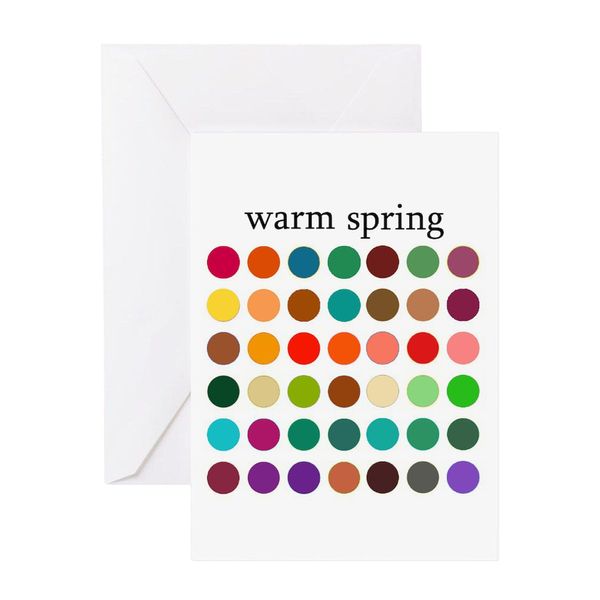 CafePress Color Analysis Card Warm Spring Folded Greeting Card Matte
