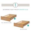 20 In. Self-Closing Bottom Mount Drawer Slide Set 1-Pair (2 Pieces)