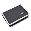 English Pewter Badger Design Black Leatherette Manicure Set