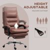 Microfibre Massage Office Chair with Heat, Reclining, Coffee