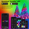 Christmas Tree String Lights 200LED Waterfall Outdoor Waterproof Smart with Ring