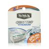 Schick Quattro Titanium Razor Blades Refills For Men Sharp Lubricating Strip 6Ct