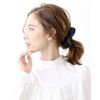 VINGTAINE H7224-BK- Stitching, Striped, Ribbon, Banana Clip, Simple, Adult, Cute, Office, Easy to Bulk Hair Accessories, Hair Accessories