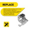Lower Door Hinge Front Left Driver for 2007-2013 Chevy Silverado GMC Sierra 1500
