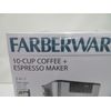 Farberware Dual Brew 10-Cup Coffee & Espresso Maker, Touchscreen, Silver
