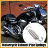 Partuto 4 Pcs 55mm 2.17" Motorcycle Muffler Exhaust Pipe Spring Silver Tone Replacement