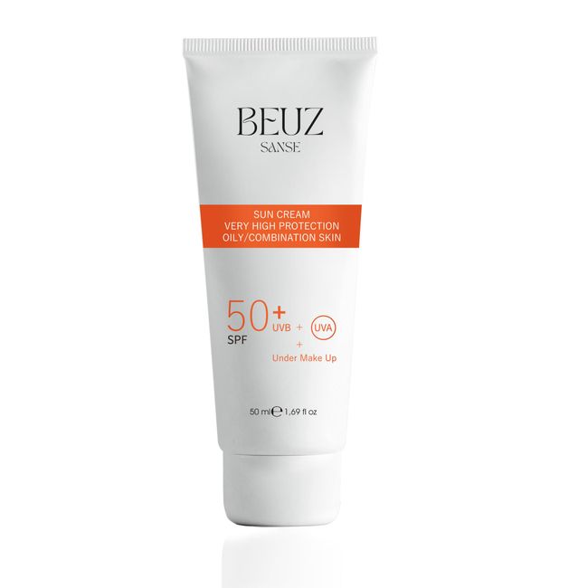 Beuz Sanse Spf50+ Yağlı ve Karma Ciltler İçin Çok Yüksek Korumalı Güneş Kremi & Makyaj Bazı - 50 ml