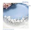 Edary Bride Wedding Hair Vine Silver Flower Headband Headpiece Wedding Crystal Hair Piece Bridal Rhinestone Hair Accessories for Women and Girls