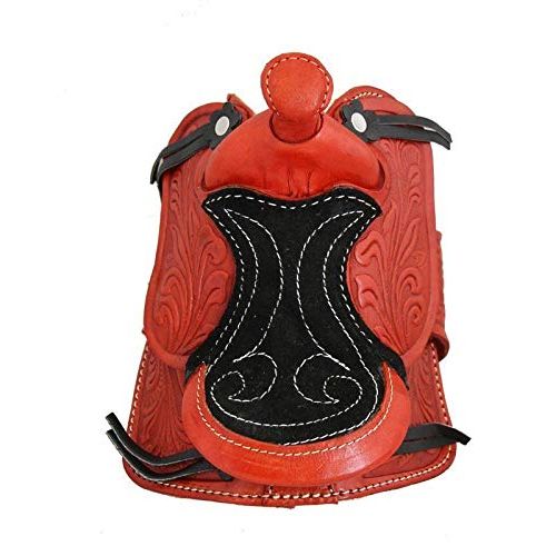 2" Decorative Western Saddle Red